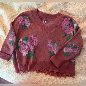 Anthropologie Rose Pink Sweater